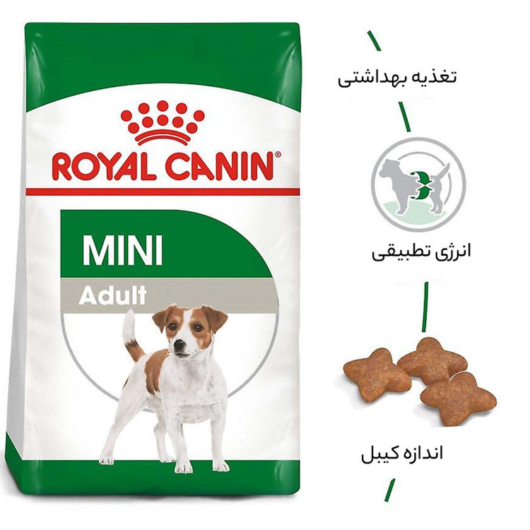 غذای خشک سگ بالغ نژاد کوچک رویال کنین مدل Mini Adult وزن 4کیلوگرم