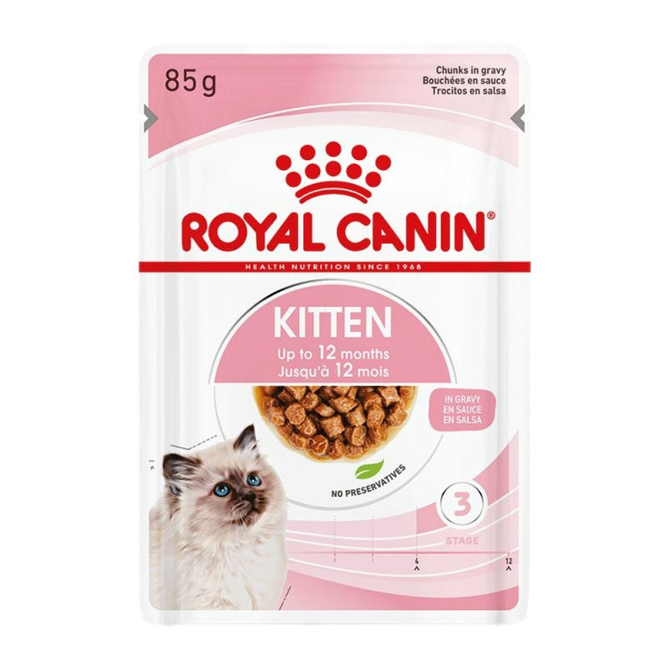 پوچ بچه گربه رویال کنین مدل Kitten in Gravy وزن 85 گرم