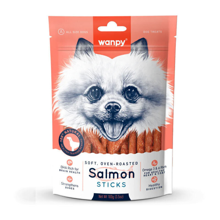 تشویقی سگ ونپی مدل Salmon Sticks با طعم ماهی وزن 100 گرم