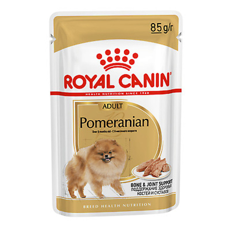 پوچ سگ پامرانین بالغ رویال کنین مدل Pomeranian وزن 85 گرم