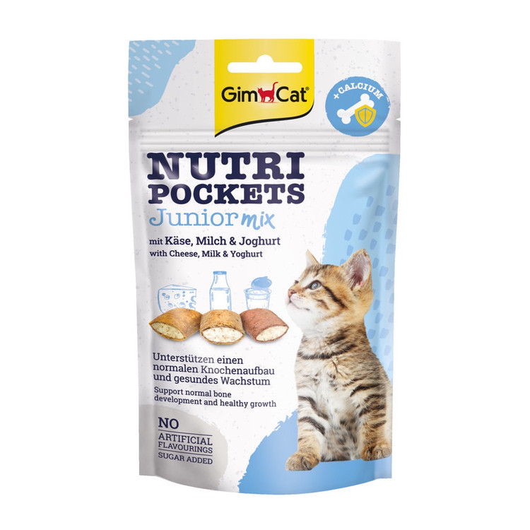 تشویقی گربه جیم کت مدل Nutri Pockets با طعم میکس وزن 60 گرم