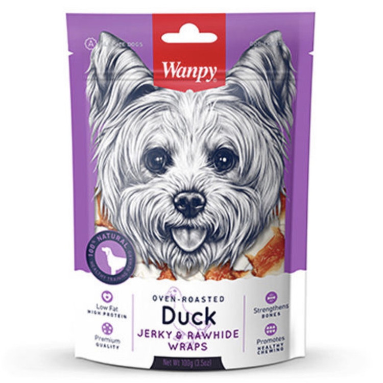 تشویقی سگ ونپی مدل Duck Jerky & Rawhide Wraps با طعم اردک وزن 100 گرم