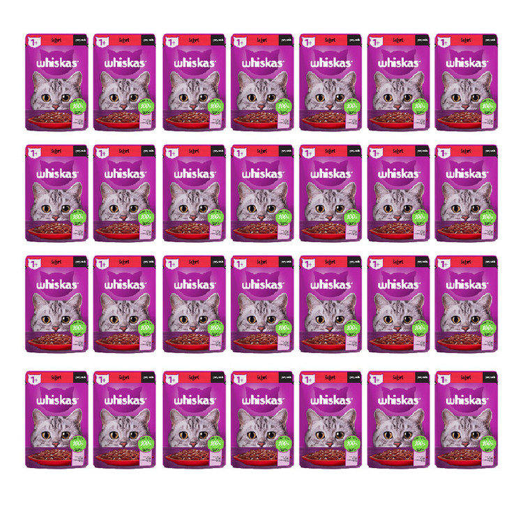 پوچ ویسکاس مدل گوشت گاو وزن 85 گرم بسته 28 عددی