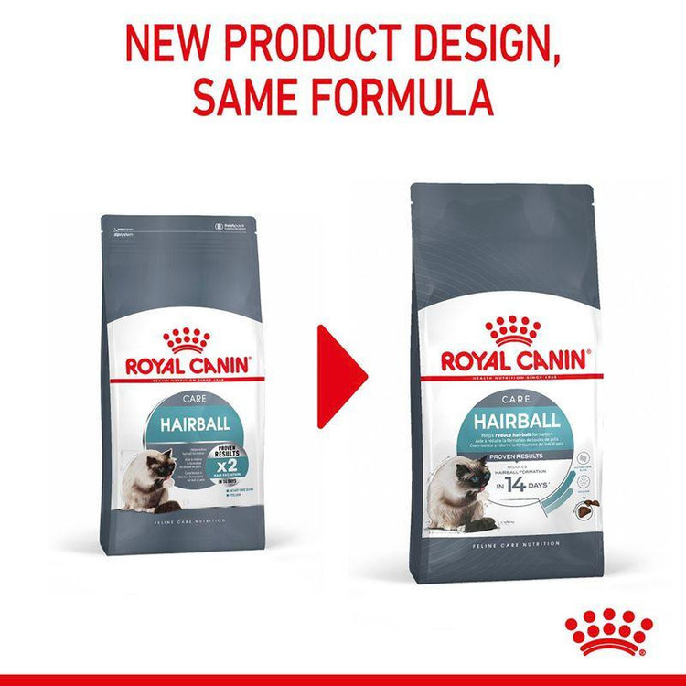 غذا خشک گربه رویال کنین مدل Hairball Care وزن 2 کیلوگرم به همرا بستنی گربه گربه