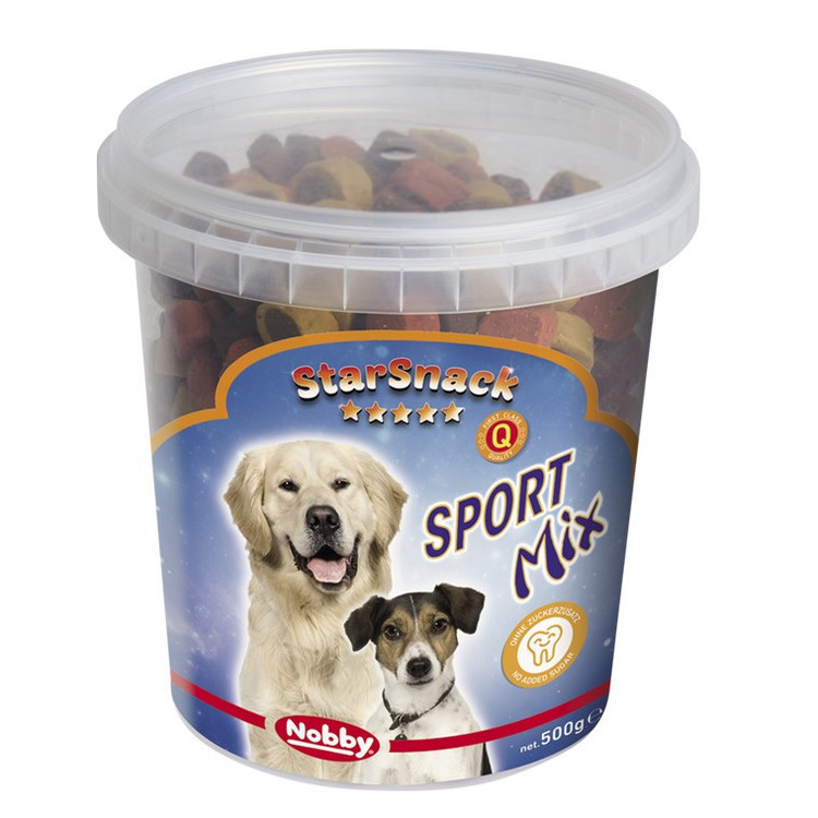 تشویقی سگ نوبی مدل sport starsnack mix وزن 500گرم