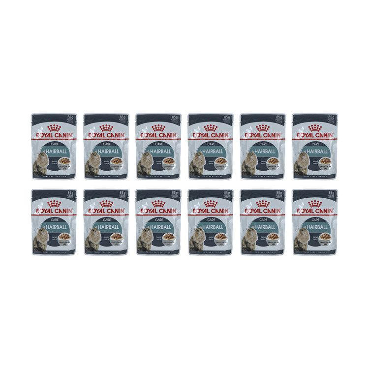 پوچ گربه رویال کنین مدل Hairball بسته 12 عددی وزن 85 گرم