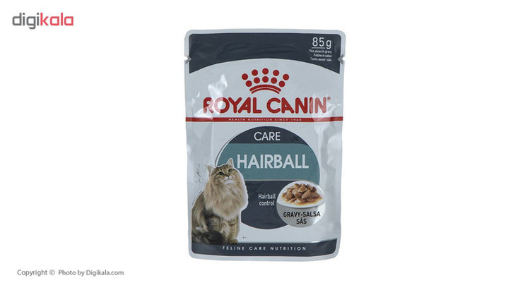 پوچ گربه رویال کنین مدل Hairball بسته 12 عددی وزن 85 گرم
