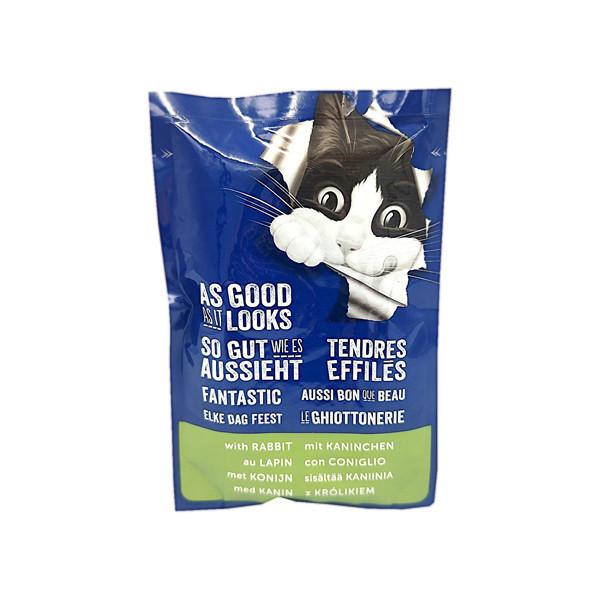 پوچ گربه بالغ فلیکس مدل asgood طعم مرغ و خرگوش وزن 85 گرم