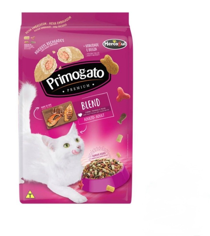 غذای خشک گربه پریماگاتو مغزدار طعم میکس Primigato (بسته بندی پت پلاس)